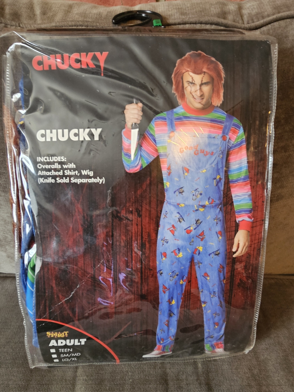 Kids Costume - Blue Overalls with Rainbow Striped Shirt